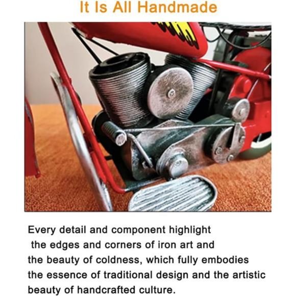 Mini Motorcycles, Handmade Iron, Creative Locomotive Props, Harley Davidson - Picture 4 of 8